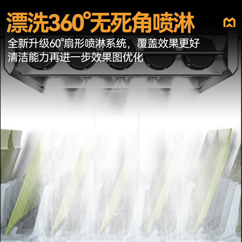 麥大廚豪華款3.0m斜插式單缸雙噴淋洗碗機(jī)商用