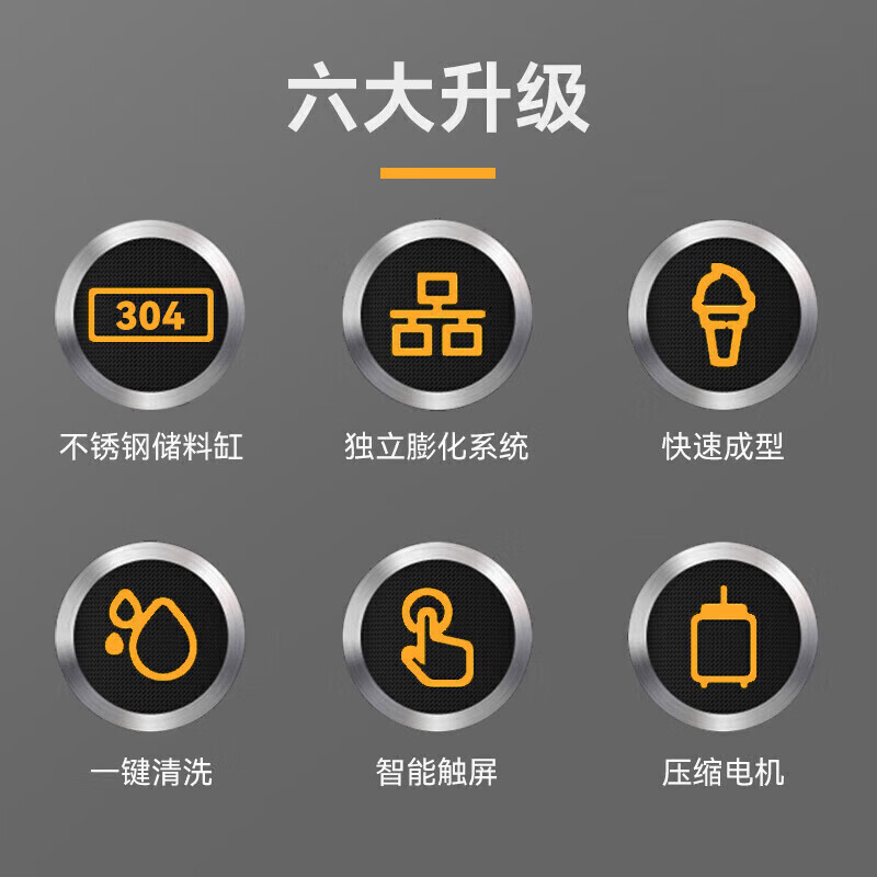麥大廚經(jīng)濟(jì)款三頭臺式冰淇淋機(jī)2.2KW